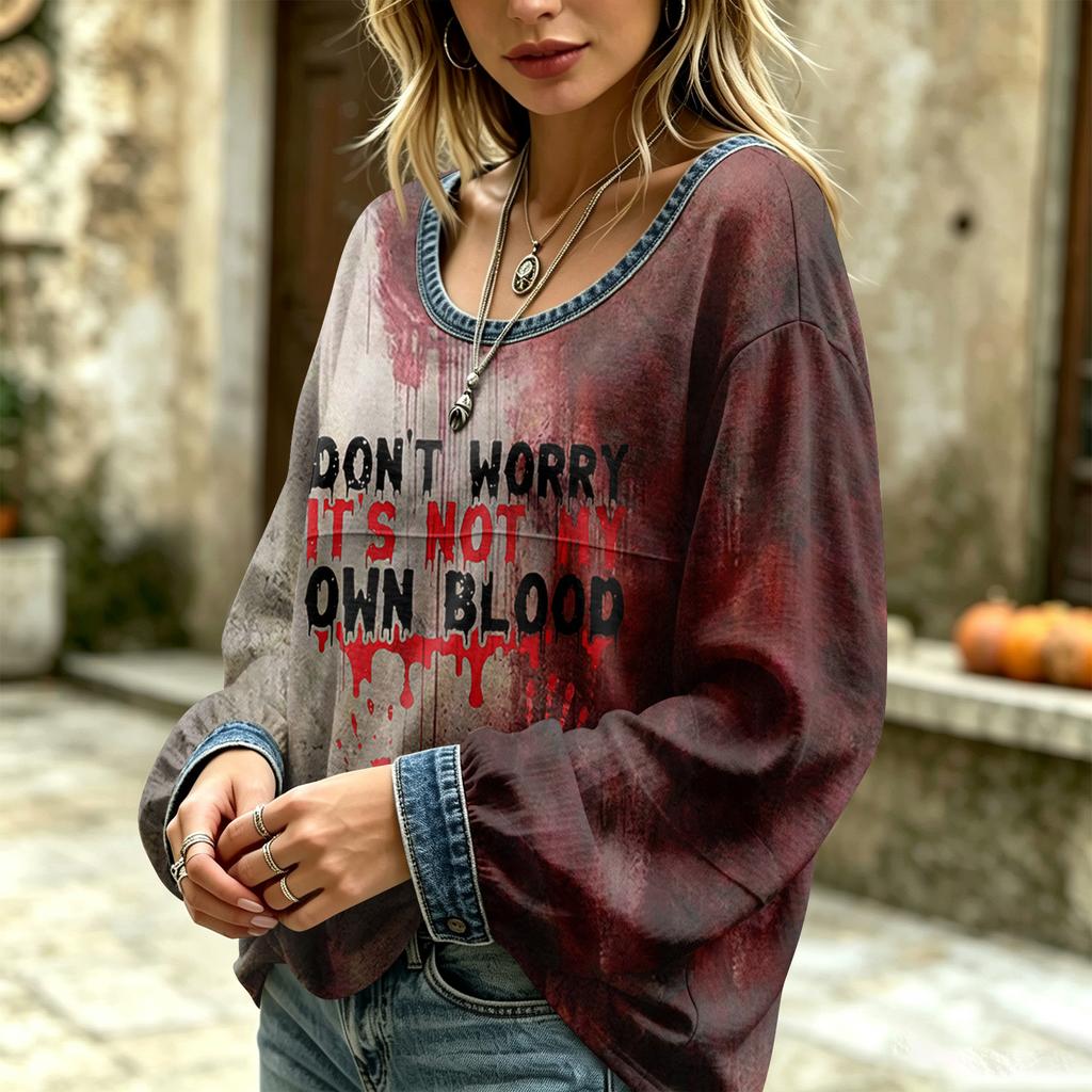 Women's Casual Long Sleeve Neck Top for Everyday Wear