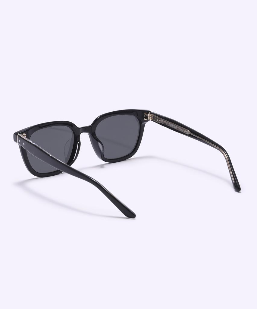 Alloaiweeo [Silverbite] Sbs1603 0920G Flat Bar Square Black Sunglasses