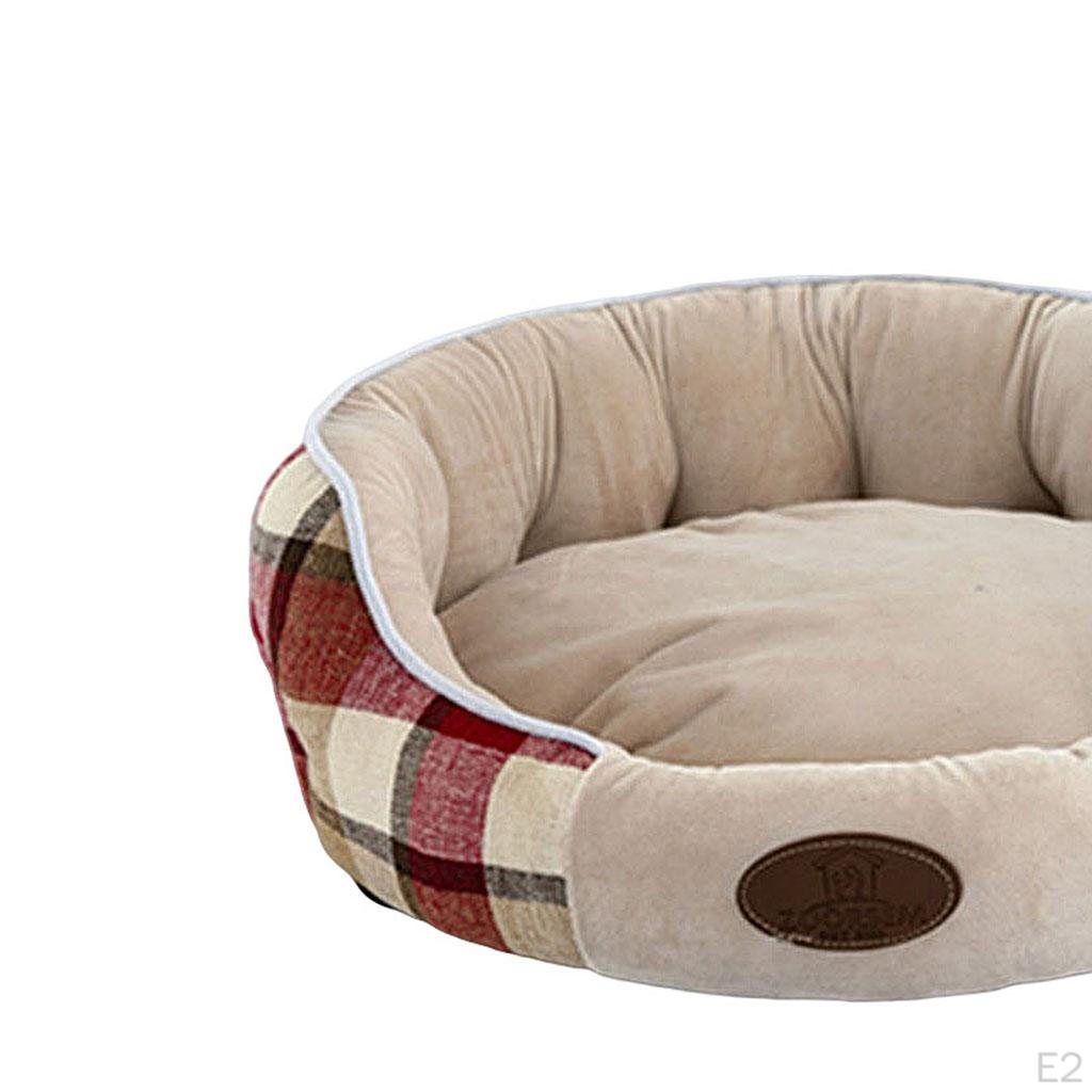 Large Size Lattice Bed Cat nest Warm Round Home Fabric Kennel Short Plush Soft Pet Supplies Durable