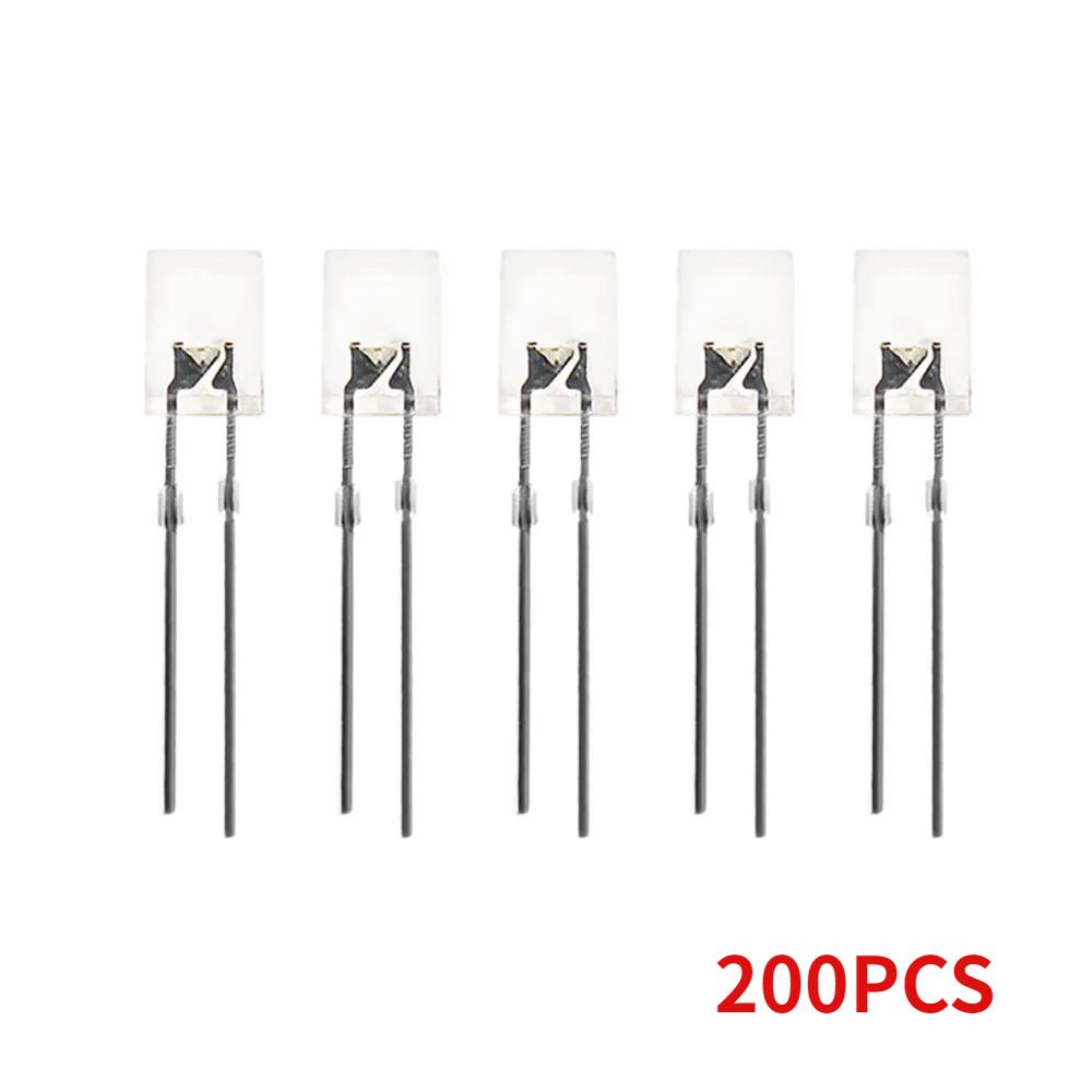 100/200pcs LED Light-emitting Diode 2*5*7mm Square LED Diode Red Yellow Green Blue White Diodes for DIY Electronic