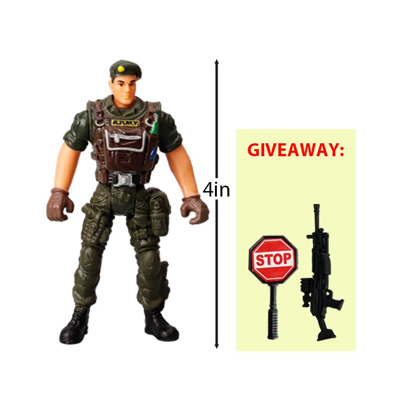 10cm Warrior Elite Force Army Police Military Snow Navy Soldier Action Figure Toy Terrorist SWAT Team Figuras for Children Gift