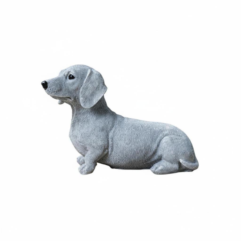 Dachshund Resin Figurine Detailed Craftsmanship Statue for Living Room