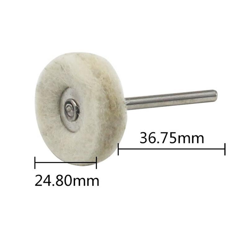 10PCS 3MM Schaft Schleifen Polieren Polieren Runde Rad Pad Wollfilz Werkzeug Für Dreh Werkzeuge Zubehör Pinsel Grinder kopf Bohrer Polierer