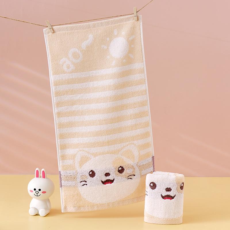 Měkký Vyšívaný Vzor Ovoce Ručník Žakárový Absorpční Zesílený Bavlna Mateřská Škola Dětský Ručník na Obličej