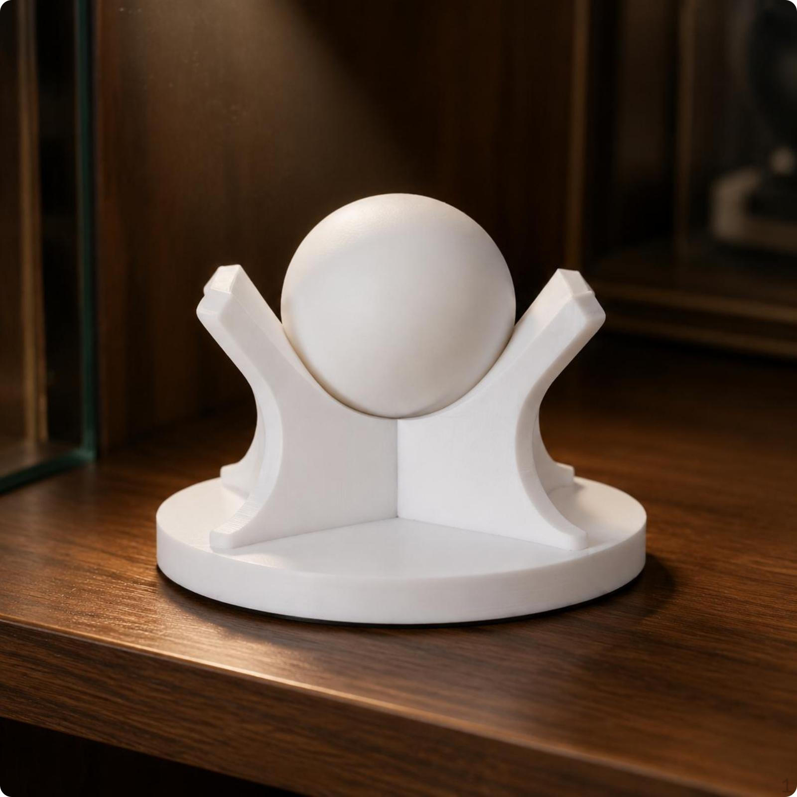 Acrylic Baseball Stand FourProng Ball Holder Open Design Display White 1pack