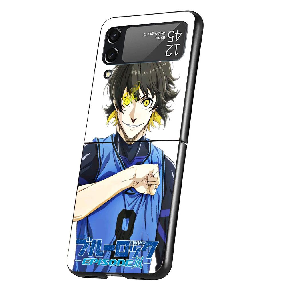 Blue Lock Bachira Meguru Cover Phone Case For Samsung Galaxy Z Flip 7 6 5 4 3 5G Flip7 Flip6 Flip5 Flip4 Flip3 Black Fundas Shel