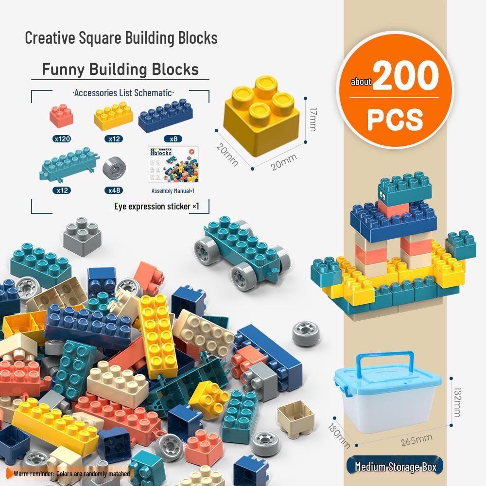 New Dual-Color Children's Building Blocks: Assembled Puzzle & Educational DIY Toys for Early Learning
