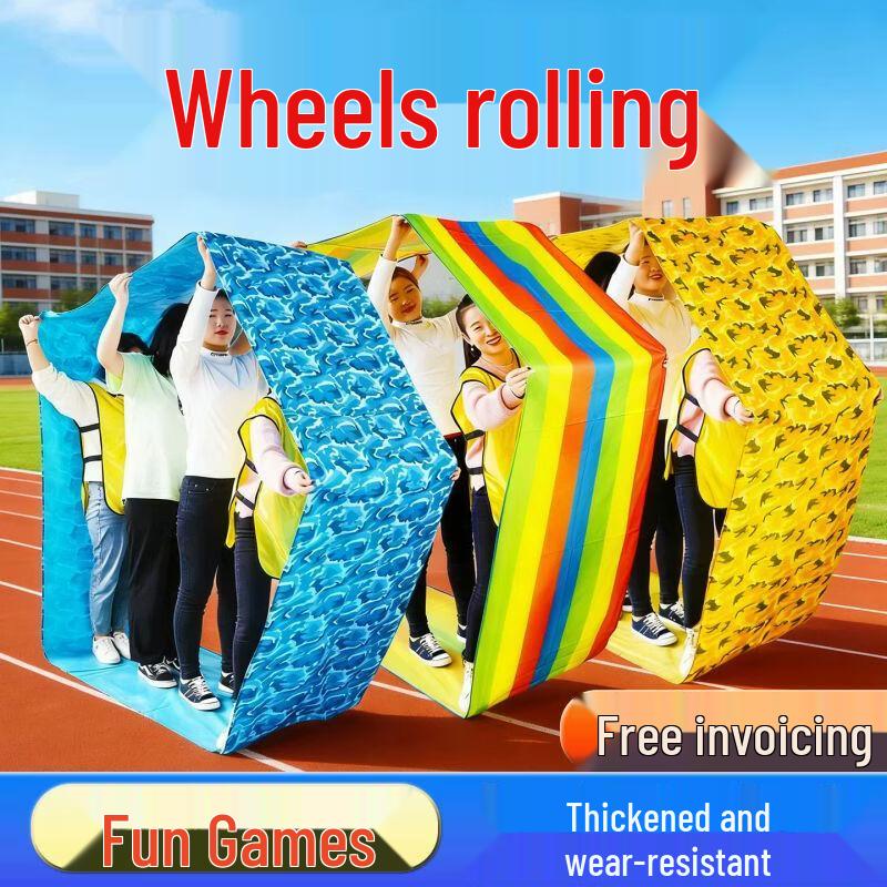 Giant Rolling Wheel Team Game Prop