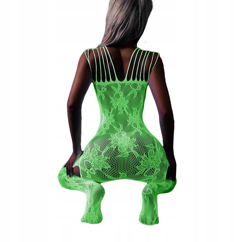 Bodystocking Glowing In The Dark Mesh Lace Women's Underwear Jumpsuit