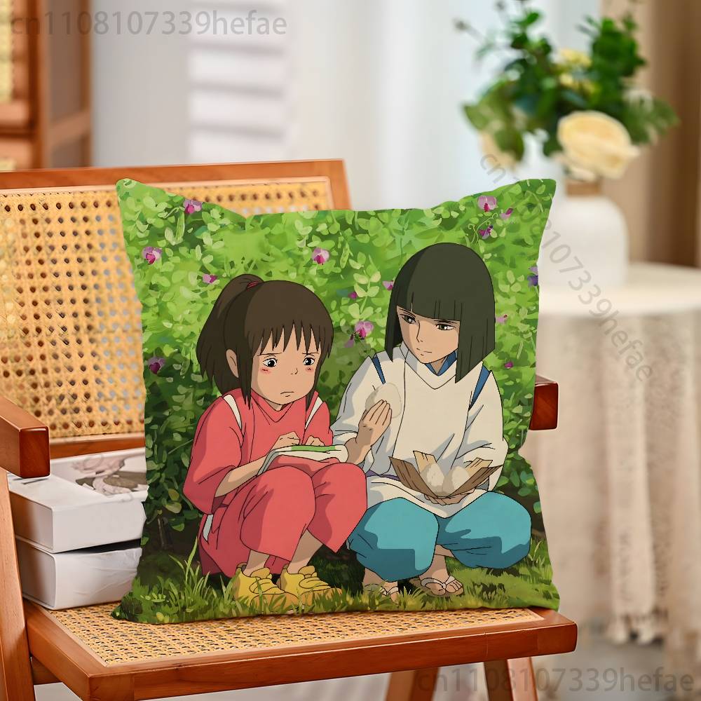 Sen To Chihiro No Kamikakushi Throw Pillow Case For 45x45cm55x55cm30x30cm For Home Bedroom Decoration And Protector