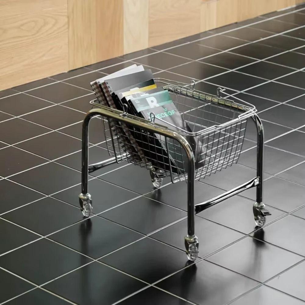 Chariot Mobile à Forte Charge Portante Rack de Rangement Grande Capacité Étagère à Livres Cuisine