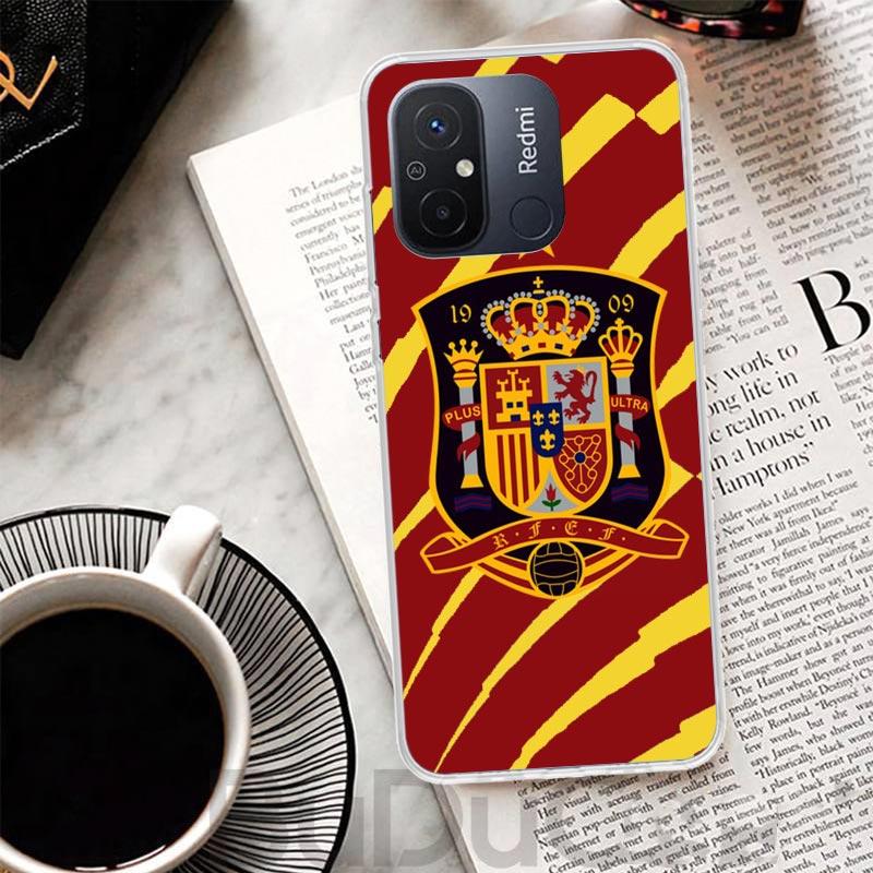 Spain Coat Of Arms Flag Cover For Xiaomi Redmi 12 12C 10 10C 9 9C 9T 9A Phone Case 10A 8A 8 7A 7 6A 6 Pro K60 K20 K40 S2 Print C