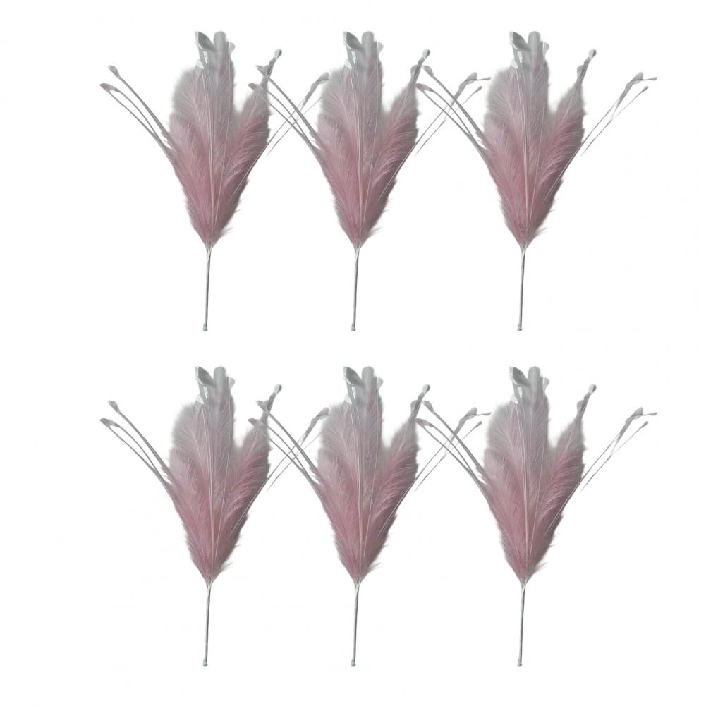 6 Pcs Peacock Grass Artificial Plants Pampas Grass Reed Flower Arrangement Home Bedroom Wedding Decorations Fake Flowers