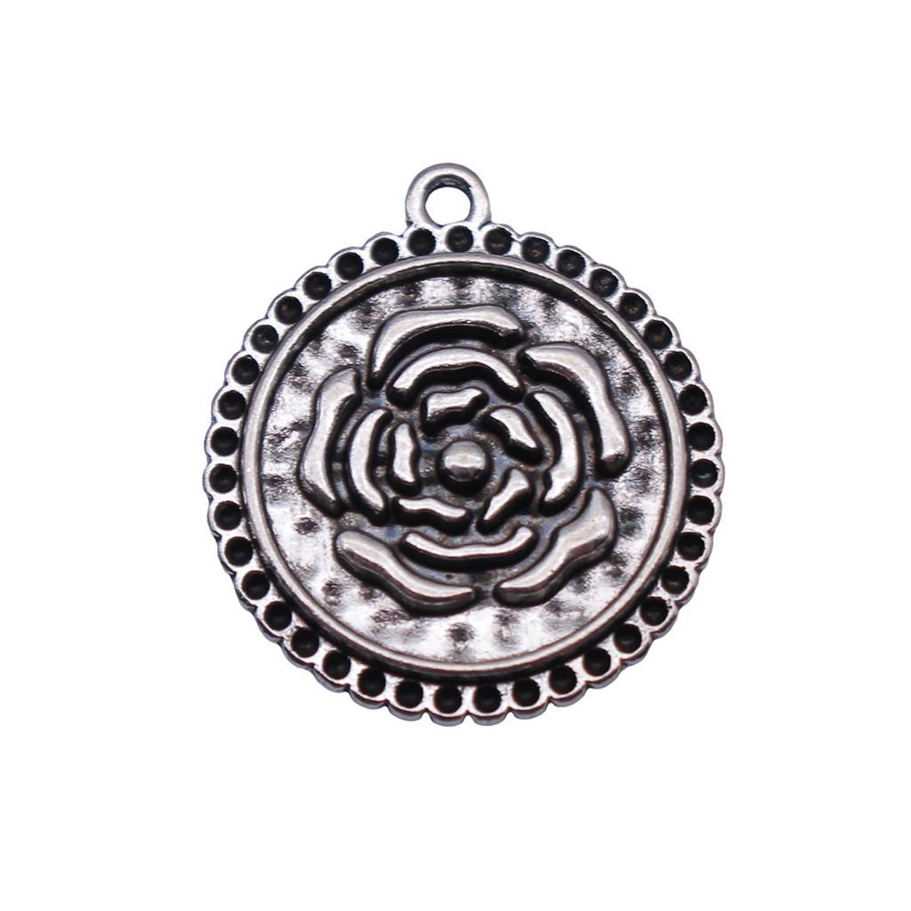 Flowers Of Life Charms Vintage Alloy Pendants For Nature Inspired Jewelry Making