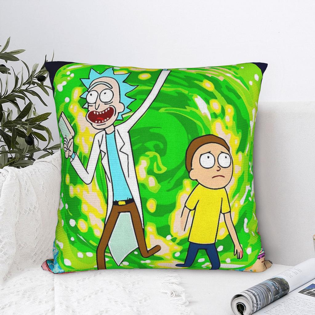 Pillow Case Ricked and Mortys Comfy Pillow Cover For Sofa Bedroom Home Decor Morden Pillowcases