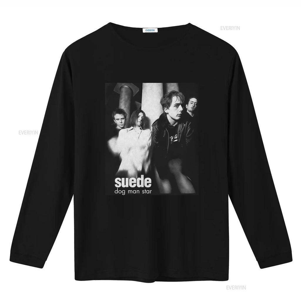 Vintage 80s 90s Suede Band Britpop Dog Man Star T Shirt vintage Washed Breathable Unisex fashion graphic Versatile homme