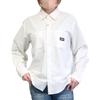 Men's Dickies Oxford Work Shirt, Long Sleeve, Sizes M, L, XL, White, Cobalt, Navy, Striped, One-Point Design, 10001812 (JP, Alphabet, XL, WHITE)