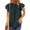 Summer new jacquard chiffon shirt for women, loose fit, round neck, pullover, short sleeve T-shirt