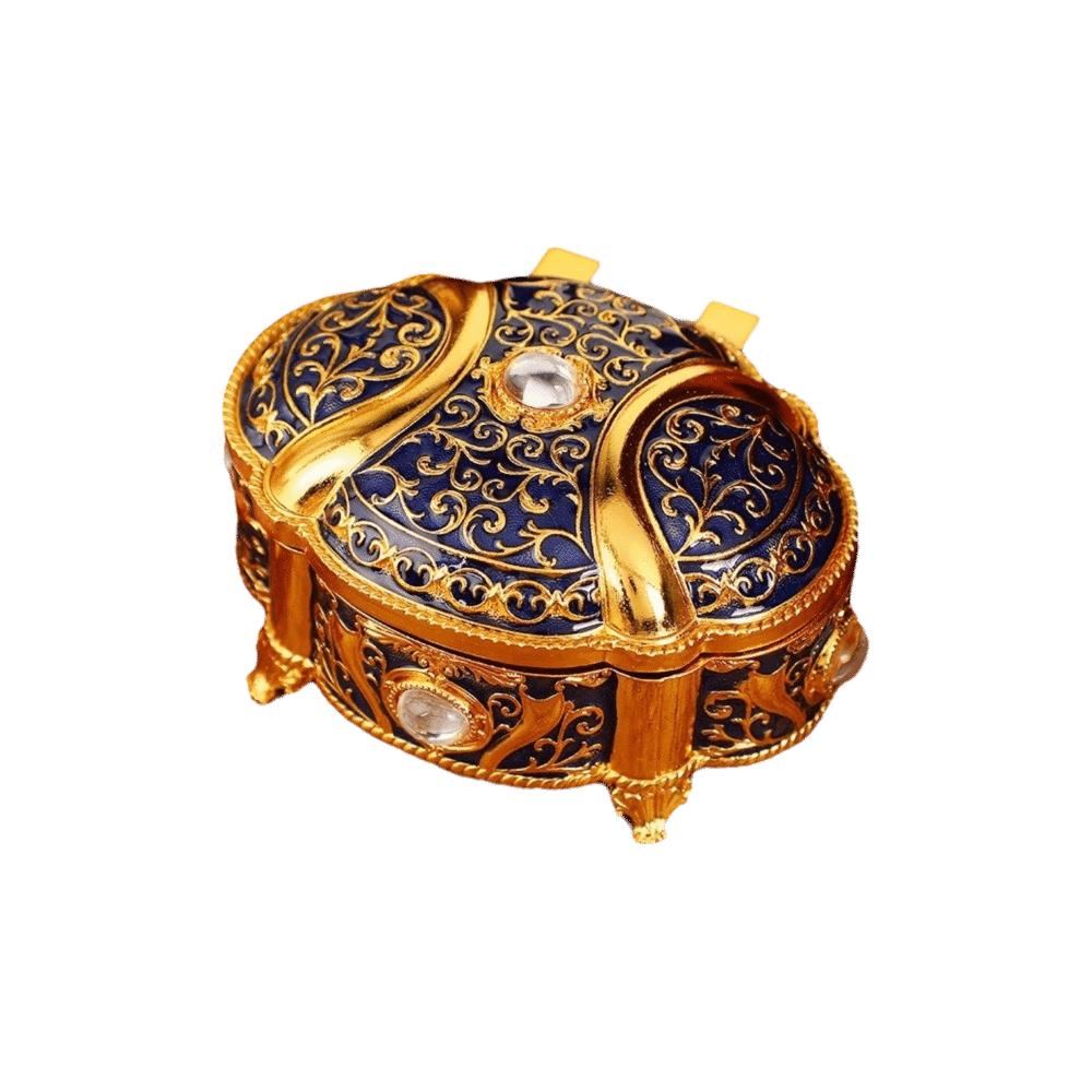 Vintage Style Jewelry Organizer Oval Shape Jewelry Box Jewelry Storage Case  Jewelry Storage Style  D
