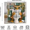 Funny Tiger Shower Curtains, Cool Tiger Reading Shower Curtain, Fun 72 X 72 Inch Humor Animal Waterproof Shower Curtains with Me