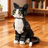 801 Pieces of Animal Smoking Cartoon Cat Building Blocks Toy. With a Cute Anime Style, Suitable for Boys and Adults. Educational and Entertaining.
