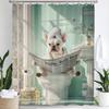 Humorous Funny Dogs Cute Shower Curtain: Embrace the Quirky Design, Vintage Dog Art Waterproof Polyester Fabric Bath Curtain
