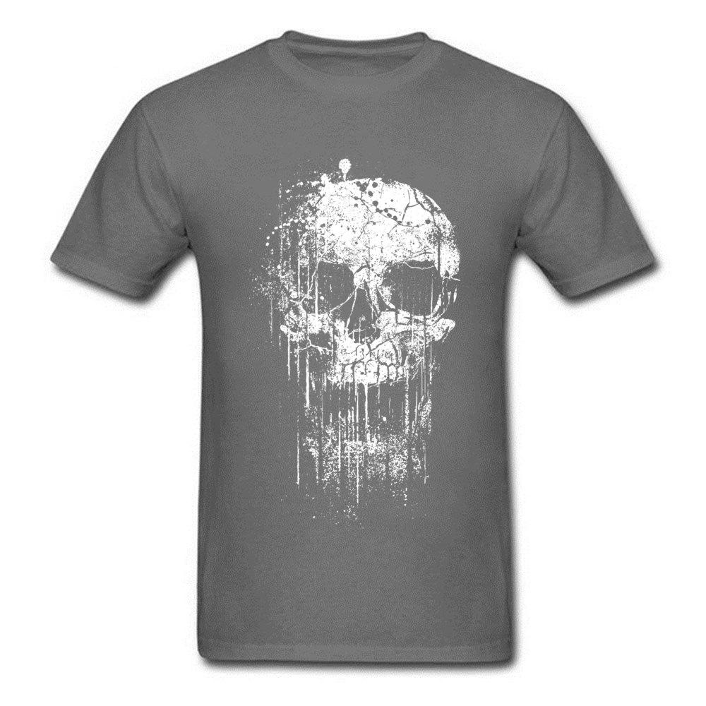 Cooles Totenkopf T-Shirt Neues Design Kurzarm Herren T-Shirts Berühmte Marke Mode Sommer T-Shirt Rundhalsausschnitt Kostenloser Versand