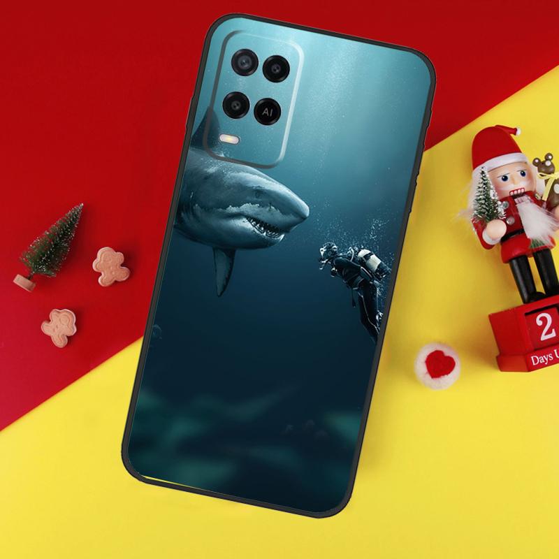 Shark and Killer Whale Case For Oppo A80 A60 A40 A15 A16 A17 A57 A94 A74 A54 A76 A96 A18 A38 A58 A78 A98 A6 A5 Pro