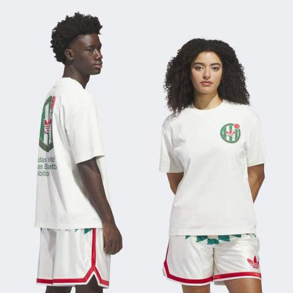 Adidas Unisex Classic Oversize Basketball Crest Tee K...