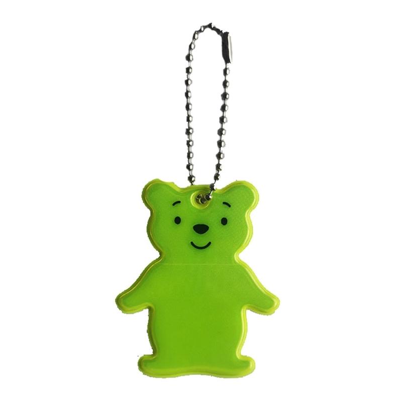 

Reflector Pendant, Cute Bear Pedant Child Safety Reflector Pendant for School Bag, Wheelchair, Bicycle and Running флуоресцентный желтый