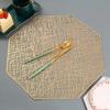 PVC Table Mat Flower Dinner  Bronzing Hollow  Insulation Cup  Bowl Christmas Home Decoration Heat Resistant
