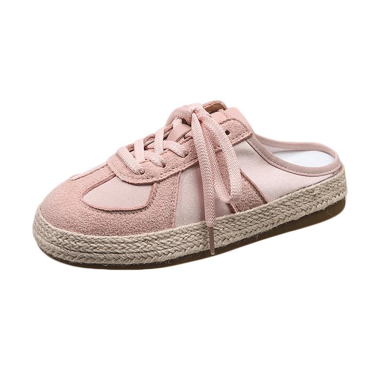 Flat-bottomed bag head and half slippers women's 2025 new summer explosion wear lazy slippers temperament fashion casual shoes