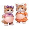 Pack of 2 Multifunctional PVC Delightful Adorable Moggie Squeeze Toys for Stress Relief Decor and Collision Prevention