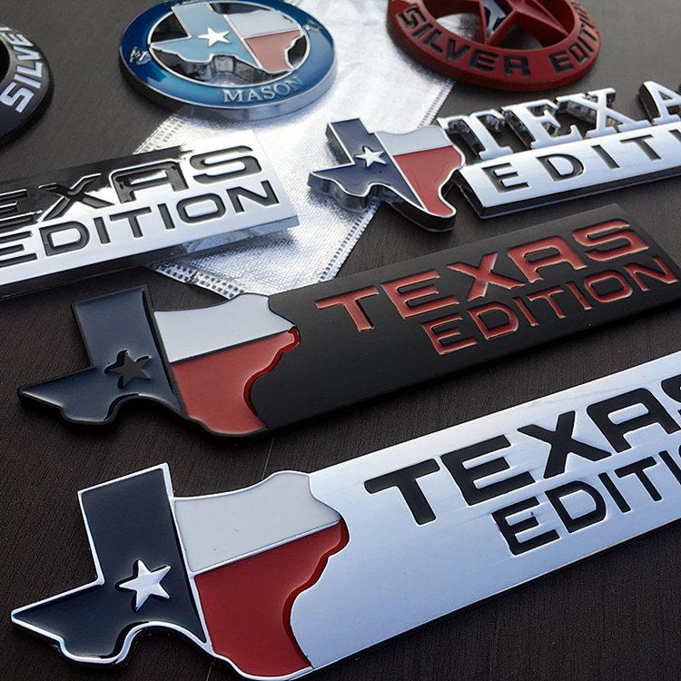 Personalized three-dimensional Texas version car sticker Lone Star grille modification