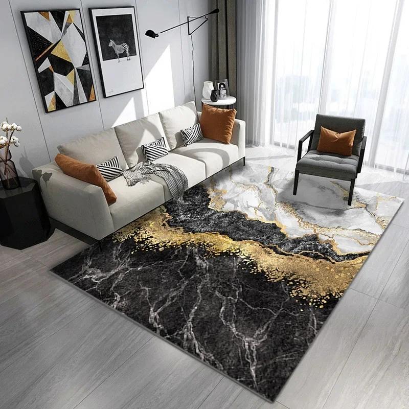 Modern Abstract Marble Carpet for Living Room Home Decorations Sofa Table Large Area Rugs Nonslip Bedroom Floor Mat Entrance Mat