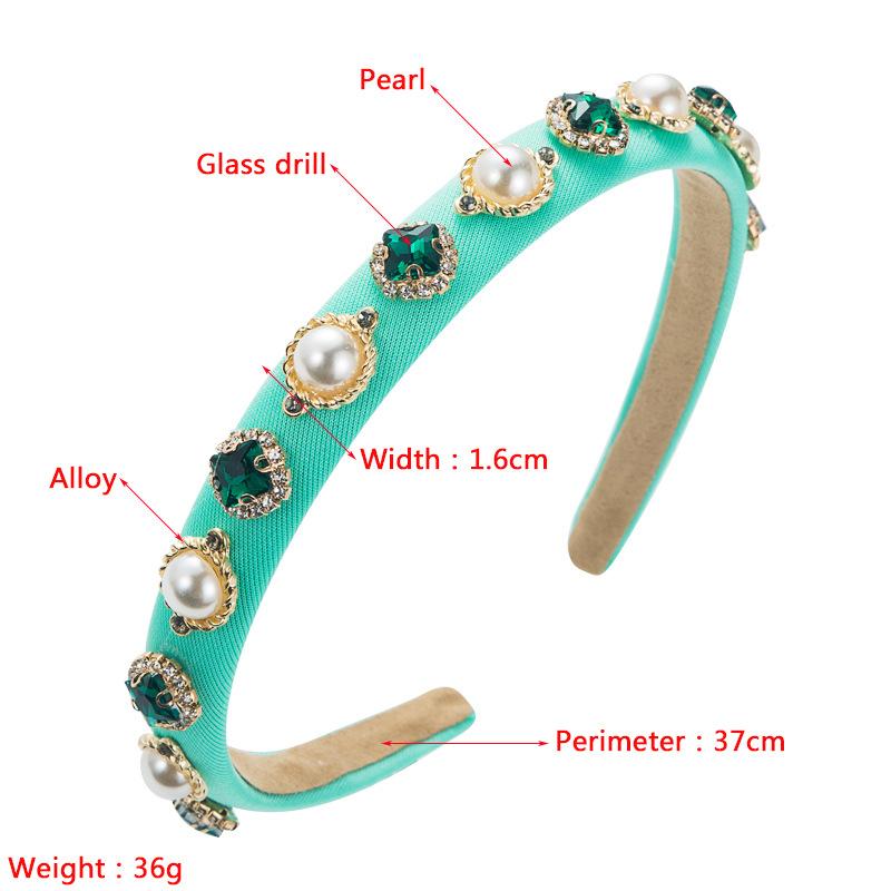 Women's Hairband Shiny Pearl Baroque Thin Sponge Head Band Simple Thin Edge Headwear