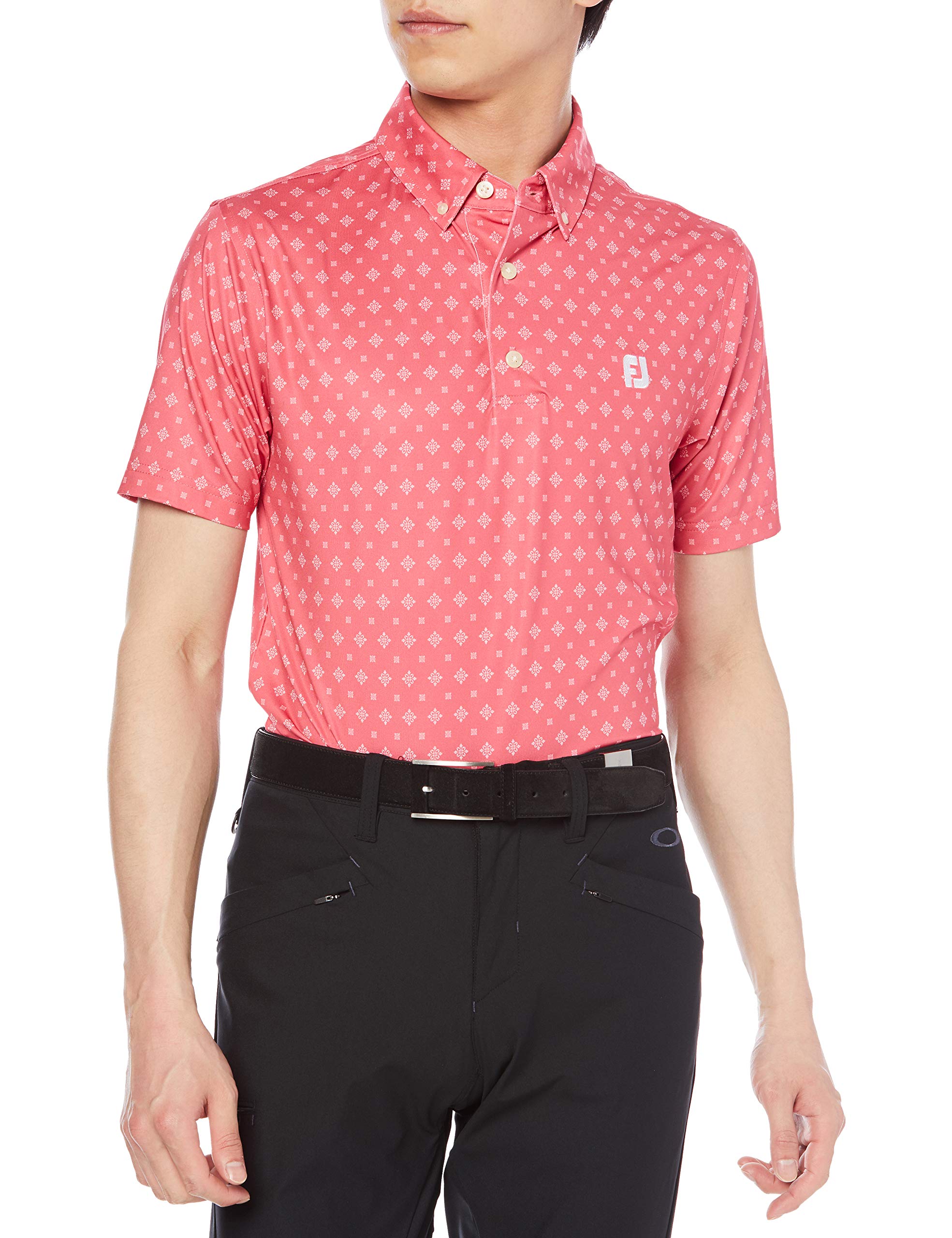 

FootJoy Tie Print Lyle Polo Cape Size M Men s Shirt, Red, (FJ-S21-S02)