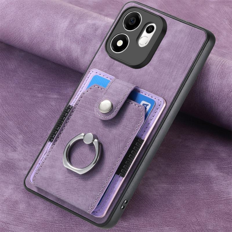 For Huawei Honor 600 Smart Leather Magnetic Wallet Card Slot Ring Holder Case For Honor X7E Plus Shockproof Stand Cover Bumper