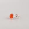 Natural Carnelian Gemstone 925 Sterling Silver Jewelry Elegant Wedding Ring For Women RR-75-26