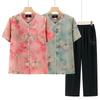 Women's New Chinese Style Summer Short Sleeve Two-Piece Set