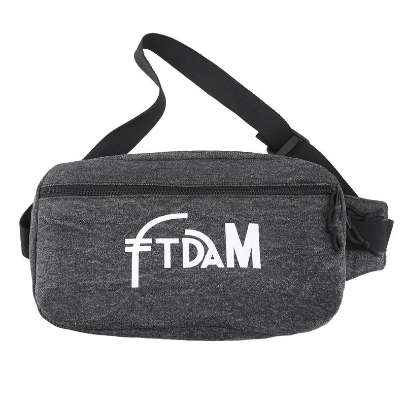 Denim new letter breast bag Japanese and Korean daily commuting simple fanny bag satchel