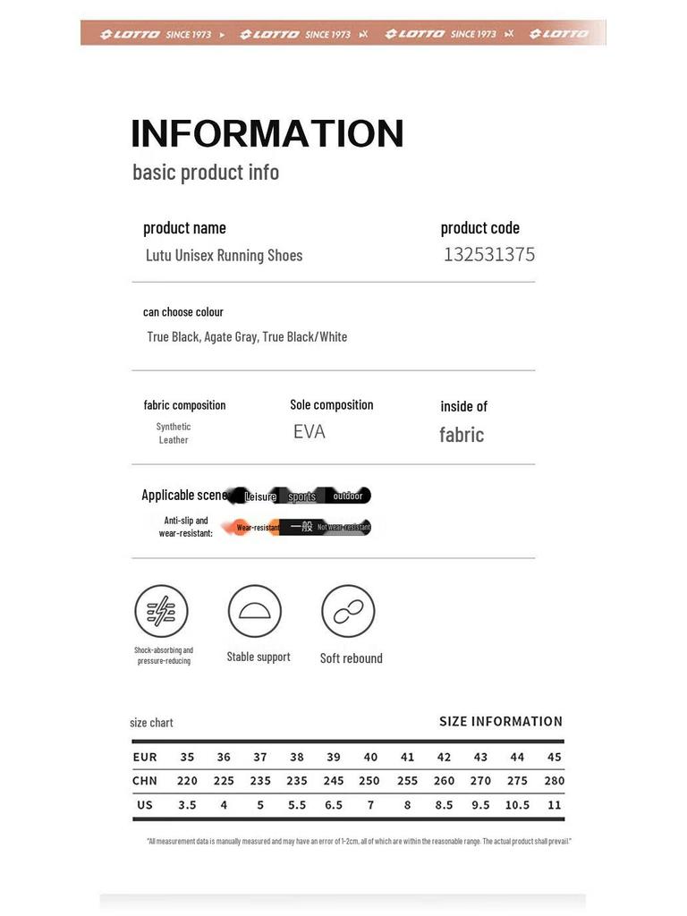 LOTTO Men's Waterproof Running & Casual Shoes