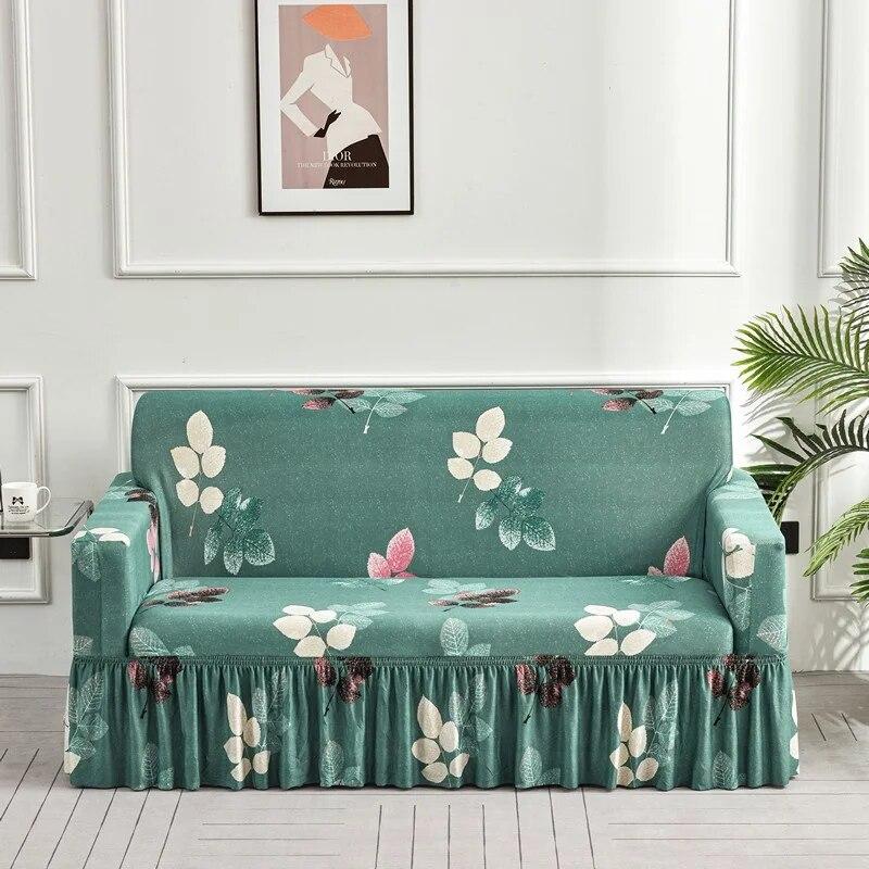 Elastyczna spódnica narzuty na sofy do salonu elastyczne narzuty na sofę funda sofa krzesło narzuta na sofę Home Decor duży rozmiar 350cm