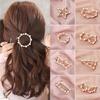 1PC Popular Hairpins For Girls Fashion Imitiation Pearl Hair Clip Snap Barrettes Women Handmade Pearl Flowers Hair Accessories
