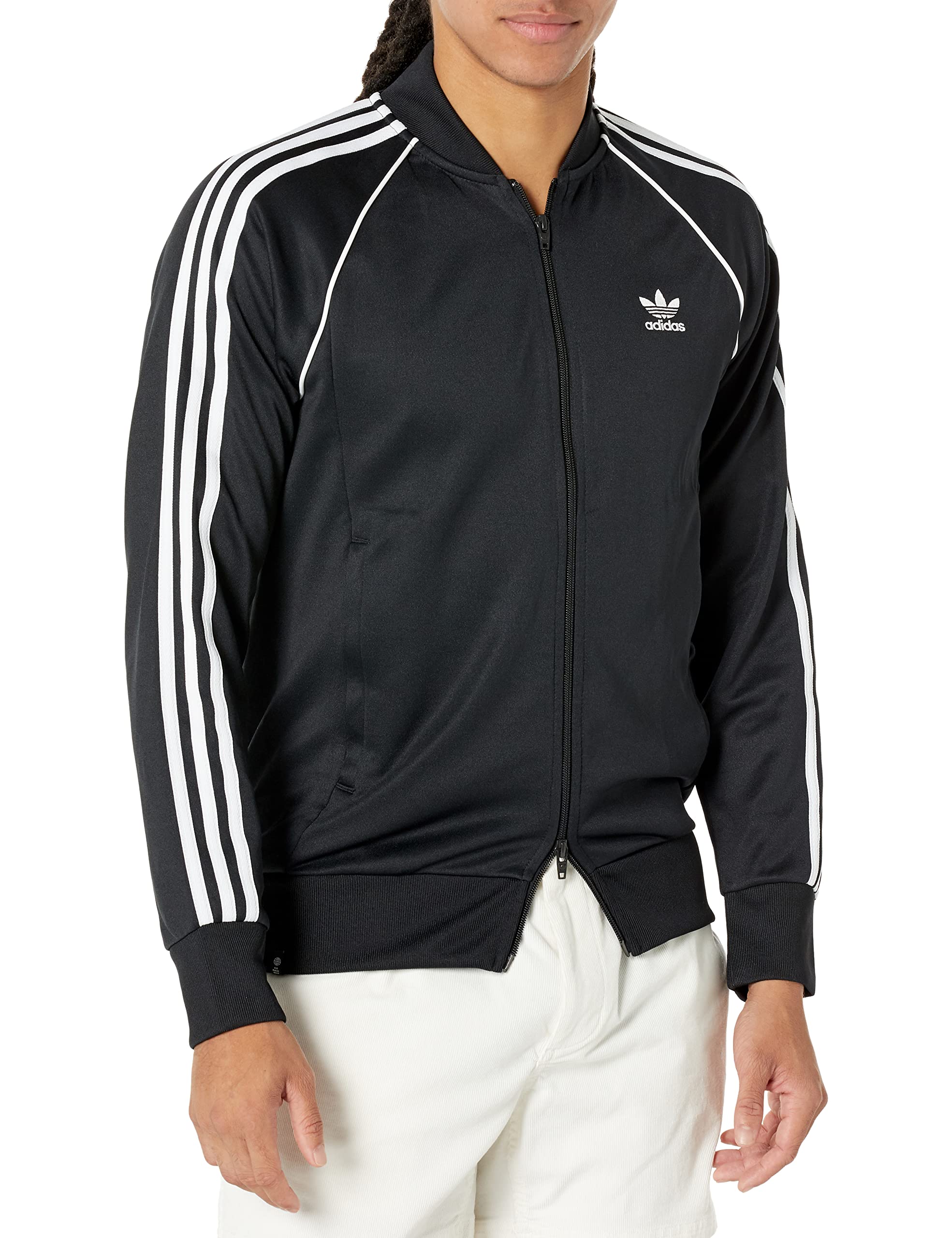 adidas Originals Adicolor Classics Primeblue SST Спортивная куртка для мужчин, Маленькая, Черный/Белый,