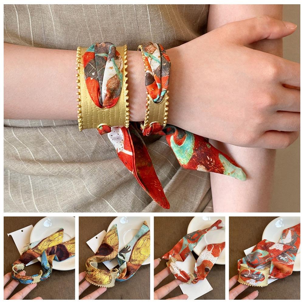 Jewelry Accessories Scarf Opening Bangles Lace Up Bohemian Bangles Handkerchief Bracelets  Friends