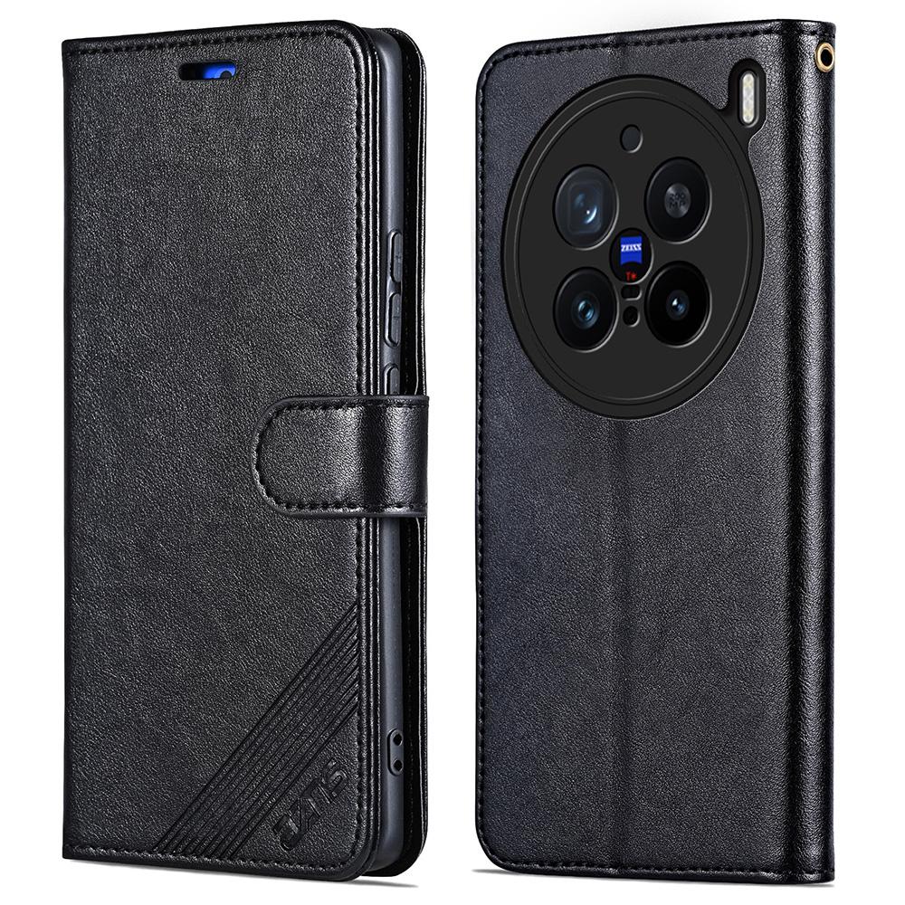 AZNS For Vivo X200 Pro 5G Case Anti-Scratch PU Leather Stand Wallet Phone Cover