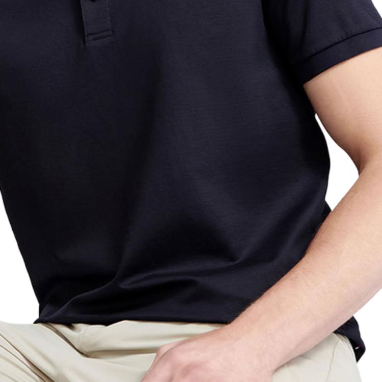 Fila Logo Embroidered Short Sleeve Polo Shirt Men Polo Shirts Legendary-Blue F11M321106FNV