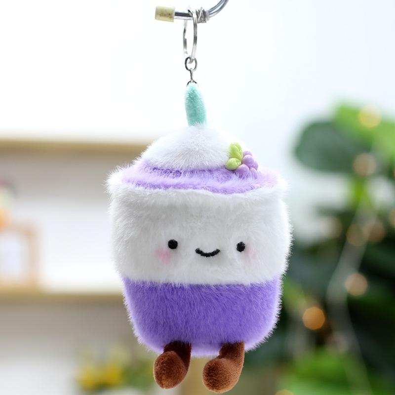 New Cute Milk Tea Cup Plush Pendant Toys Doll Children's Schoolbag Bag Hanging Ornaments Doll Keychain Small Doll