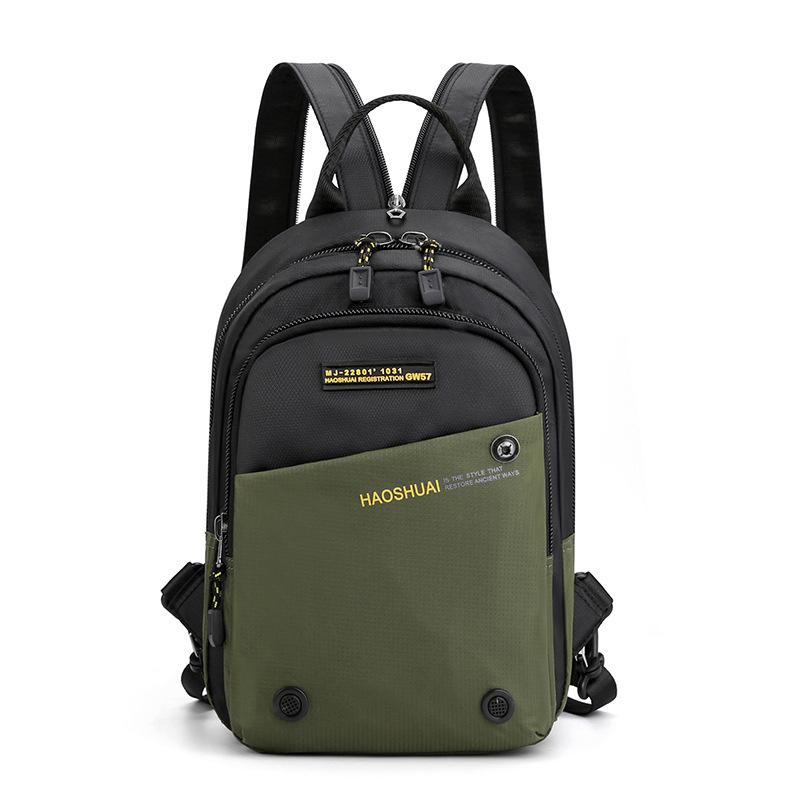 Men Small Backpack Rucksack Messenger Cross Body Chest Bags Multi-purpose Military Travel Nylon Male Fashion Daypack  Knapsack
